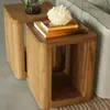 MESA LATERAL TEKA OSLO OPEN en Madera natural - Mesas de arrimo, Uruguay | Masinfinito Casa, vista 2 de 3