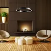 Luminaria de susp. Led circular con corte, 60W Dimerizable, 60cm en Negro - Lámparas colgantes, Uruguay | Iluminica, vista 3 de 6