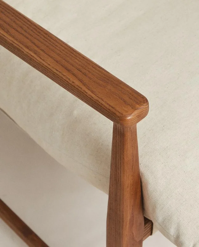 BUTACA MADERA Y COJÍN DESENFUNDABLE en Beige - Butacas, banquetas y puffs, Uruguay | Zara Home, vista 5