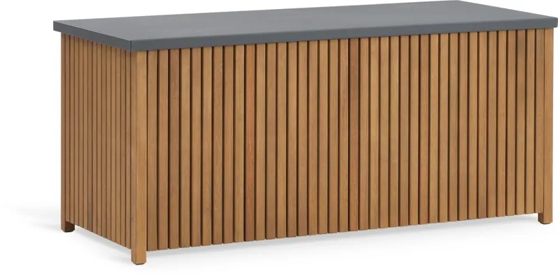 Baúl para guardar almohadones BEDER A133xA61xP54 en Madera natural - Muebles para el exterior, Uruguay | JYSK