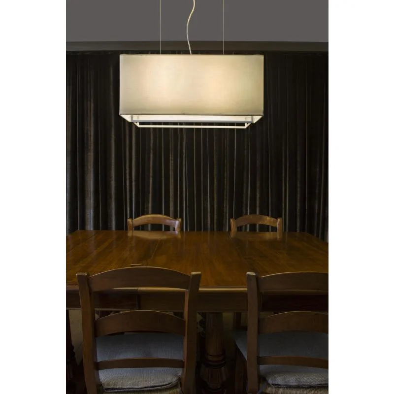 Colgante rectangular blanca con armazón en Blanco - Lámparas colgantes, Uruguay | La Perla, vista 8