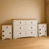 Cómoda + Mesas de Luz Linea Naturale - Blanco en Blanco - Mesas de luz, Uruguay | La Cueva Muebles, vista 1 de 8