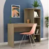 Escritorio con repisa auxiliar Nogal - Escritorios y sillas de escritorio, Uruguay | Que Sal Muebleria, vista 4 de 11