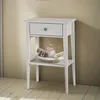 Mesa de luz Berna Madera Maciza - Blanco en Blanco - Mesas de luz, Uruguay | Nario Hogar, vista 2 de 3