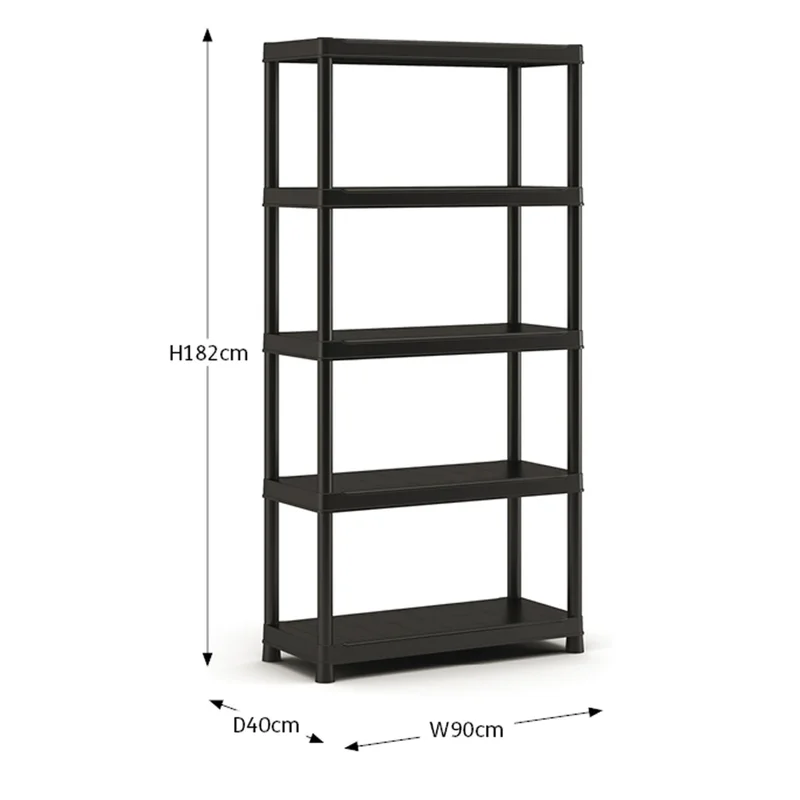 Estante Plus Negro Polipropileno Keter en Negro - Muebles para el exterior, Uruguay | Divino, vista 4
