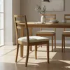 SILLA BAJA - MADERA CLARA - TAPIZADO TELA BEIGE en Madera natural - Sillas, Uruguay | Champagne Home, vista 2 de 3