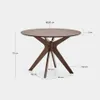 Mesa redonda Naanim - de chapa de nogal Ø 100 cm en Marrón - Mesas de comedor, Uruguay | Kavehome, vista 8 de 8
