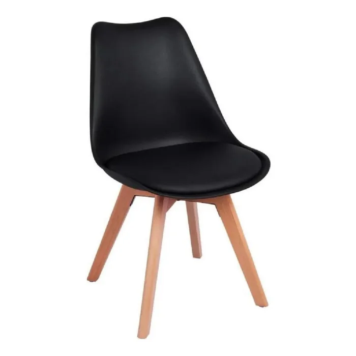 Silla Eames Tapizada - Negro en Negro - Sillas, Uruguay | La Cueva Muebles, vista 4
