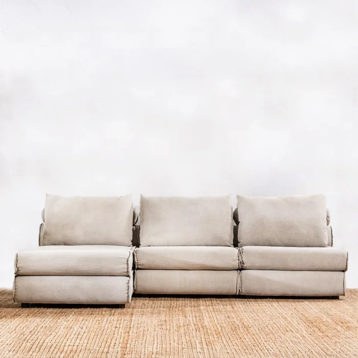 Sillón Modulado Selena Gris en Beige - Sillones y sofás, Uruguay | Aihaus