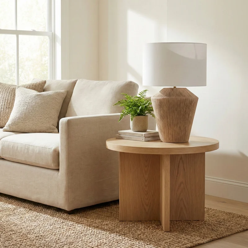 Lámpara de Mesa Nativo Jute Cone en Beige - Lámparas de mesa, Uruguay | La Perla, vista 4