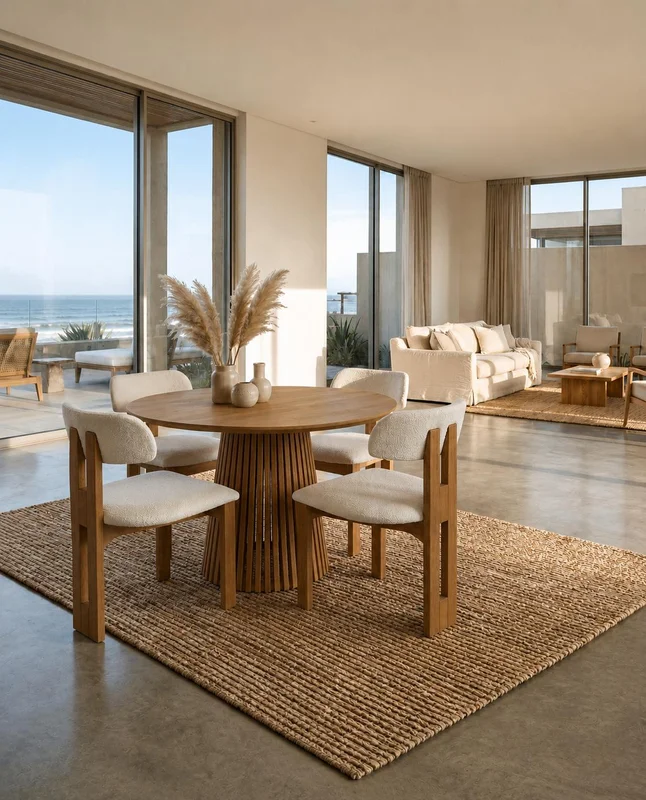 MESA MIAMI 120 cm Diametro TONO ROBLE CARVALHO en Marrón - Muebles, Uruguay | Indrana, vista 7
