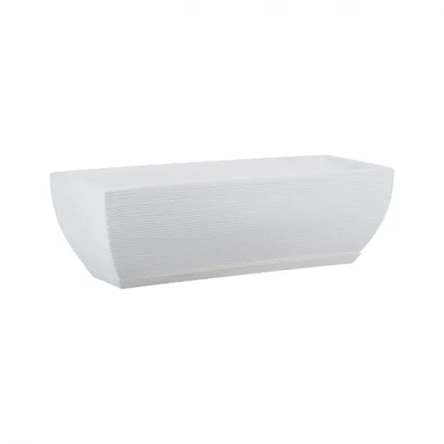 MACETA 48X16CM AMSTERDA GRAPHITO BLANCA en Blanco - Macetas, Uruguay | Decohogar