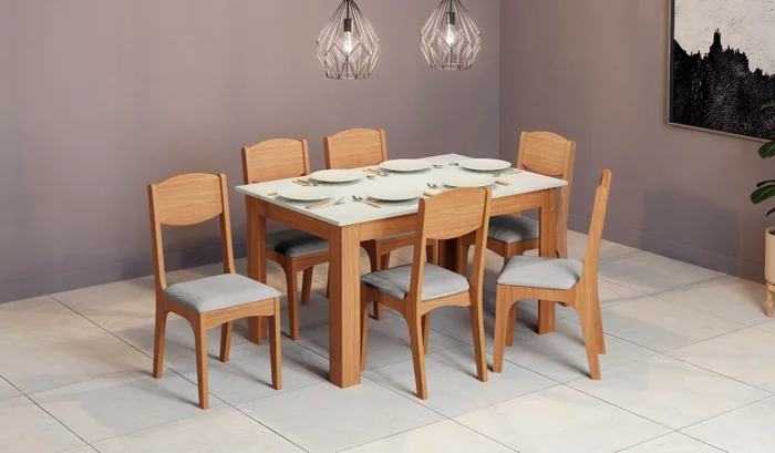 Mesa de Comedor Anton en Marron, Blanco - Mesas de comedor, Uruguay | Casa Brava