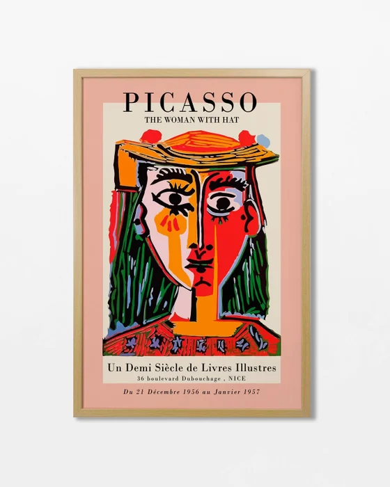 Pablo Picasso - The woman with hat en Multicolor - Láminas, Uruguay | La Cuadrería