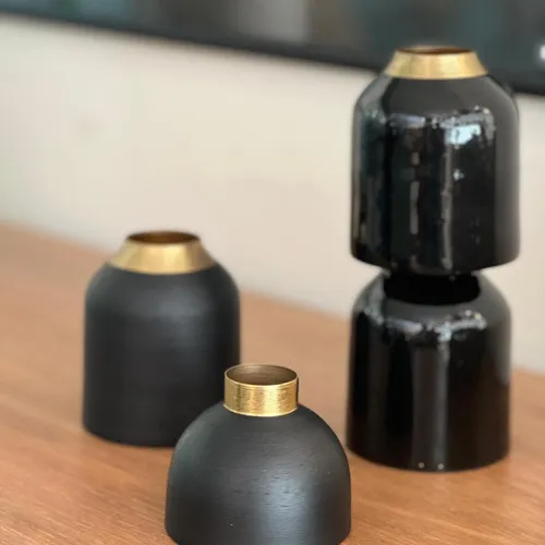 Florero decorativo Ónix en Negro - Muebles, Uruguay | FMB