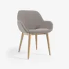 Silla Konna de borreguito - gris claro y patas de chapa de fresno acabado natural en Gris - Sillas, Uruguay | Kavehome, vista 1 de 10