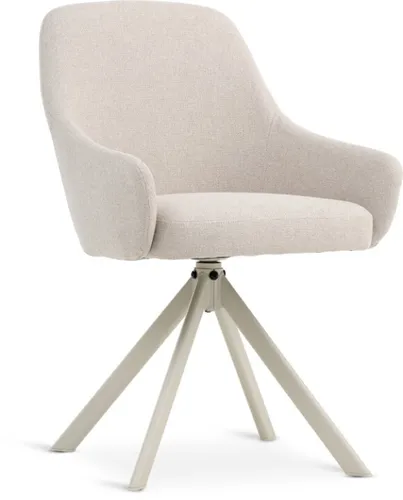Silla de comedor ROSTRUP giratoria tela beige en Beige - Sillas, Uruguay | JYSK