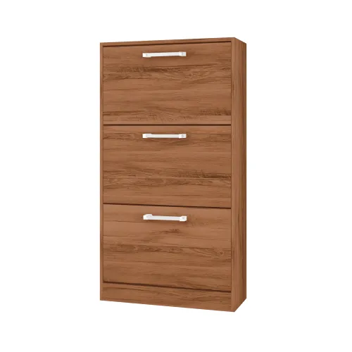 Zapatera Muebles 3 Puertas Dormitorio Jatoba en Marrón - Cómodas, Uruguay | Soy Hogar
