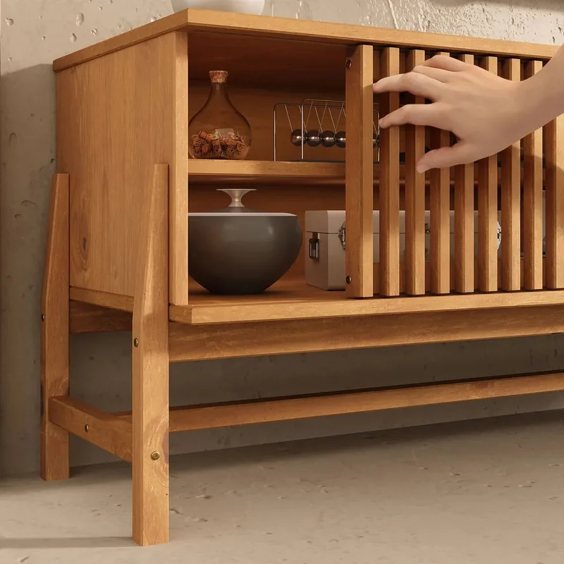 Rack TV 150cm Ader - Madera Maciza en Madera natural - Muebles para TV, Uruguay | Balton, vista 13
