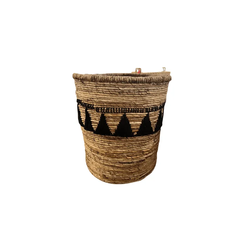 CANASTO CRAFTS TRIANGULOS 43X36X51 NEGRO en Negro - Canastos, Uruguay | Masinfinito Casa