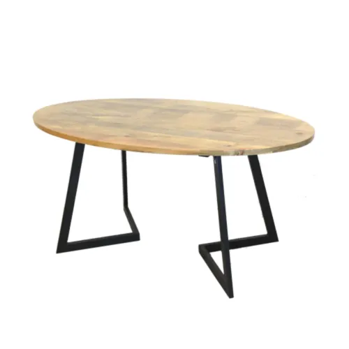 M-180 Mesa Ovalada 160x90x76 en Madera natural - Mesas de comedor, Uruguay | Victoriana
