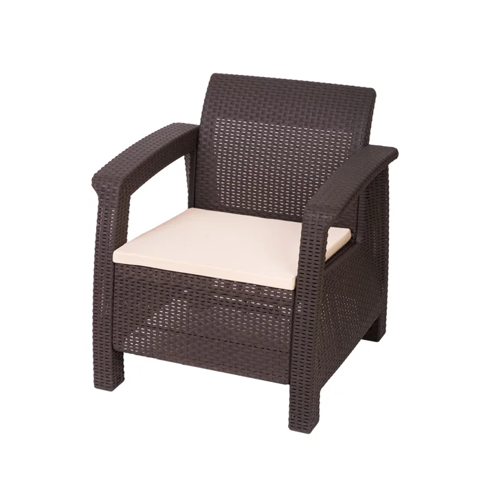 Set De Living Polipropileno Marron Turim en Marrón - Muebles para el exterior, Uruguay | Divino, vista 3
