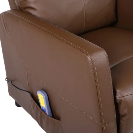 Sillon reclinable 1 cuerpo con masajeador y calefaccion - Marrón en Marrón - Sillones y sofás, Uruguay | La Cueva Muebles, vista 16