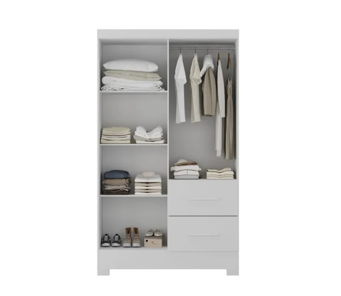 Ropero Nero 4 Puertas 2 Cajones Blanco 8432ab Mdp en Blanco - Roperos y placares, Uruguay | Albanés, vista 2