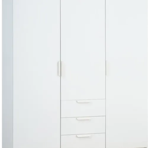 Armario JENSLEV 144x176 combinado blanco en Blanco - Roperos y placares, Uruguay | JYSK