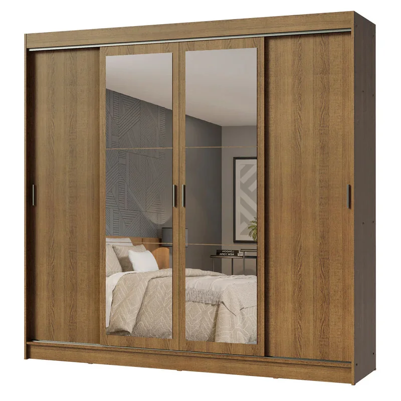 Ropero Placard Matrimonial Austin 4 Puertas Corredizas 215cm con 2 Esp en Blanco - Roperos y placares, Uruguay | Balton, vista 7
