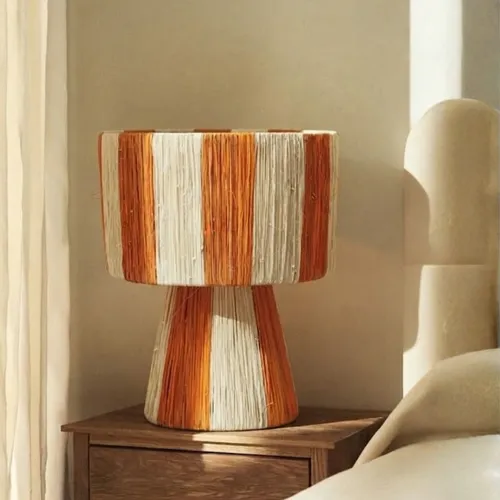 Lámpara de Mesa de Sisal Olise | Casakos en Multicolor - Lámparas de mesa, Uruguay | Casakos