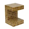 Mesa Lateral Ceramica Amarillo Selene Mostaza en Amarillo - Mesas de living, Uruguay | Divino, vista 2 de 5