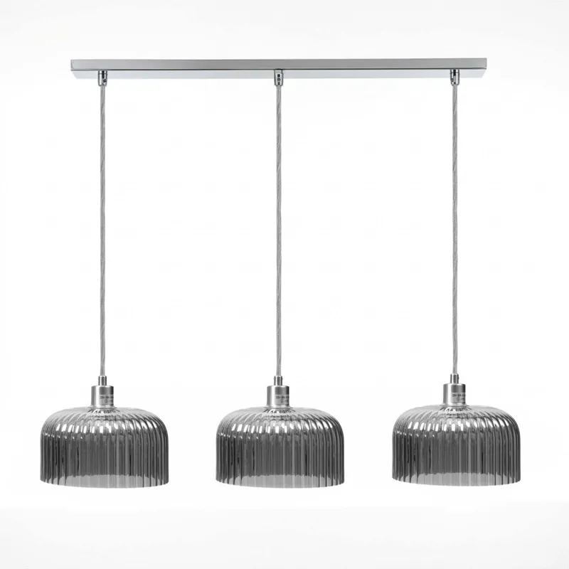 Lámpara De Techo Metal-y-vidrio Gris Lp95679 en Gris - Lámparas colgantes, Uruguay | Divino