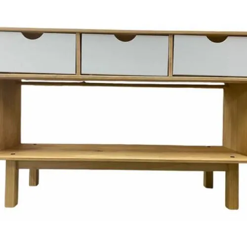 Aparador 3C Mel/gris Linea Nordica en Madera Maciza - Comedor, Uruguay | Que Sal Muebleria