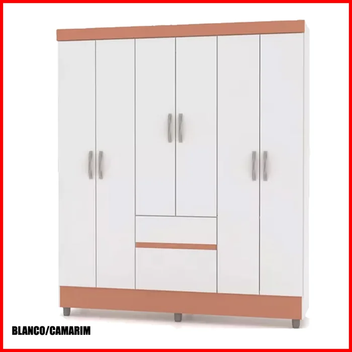 Ropero 6 puertas 2 cajones – Ideale 10091 - Roperos y placares, Uruguay | Punto Unión