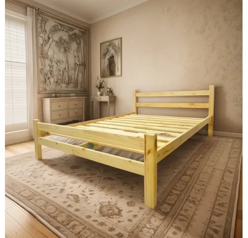 Cama 2 plazas pino - Dormitorio, Uruguay | Que Sal Muebleria