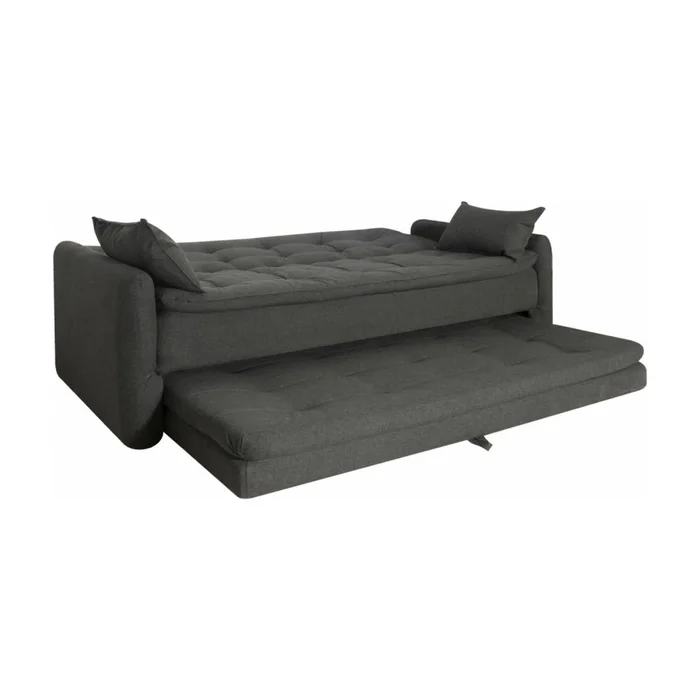 Sillón Cama 3 Cuerpos Tela Gris Madalena Grafito en Gris - Sillones y sofás, Uruguay | Divino, vista 4