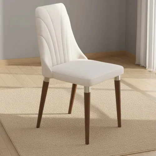 Silla De Comedor Mdf-y-madera Natural-beige Loren en Beige - Sillas, Uruguay | Divino