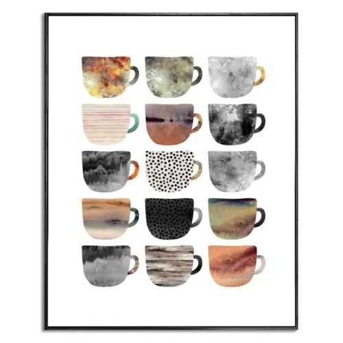 CUADRO CANVAS 40x50cm MARCO CAFÉ COLORES en Multicolor - Decoración de pared, Uruguay | Decohogar
