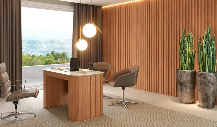 Escritorio Munich Curvo Mesa de Oficina C/1 Cajon 135cm 100% MDF - Escritorios, Uruguay | Balton, vista 11