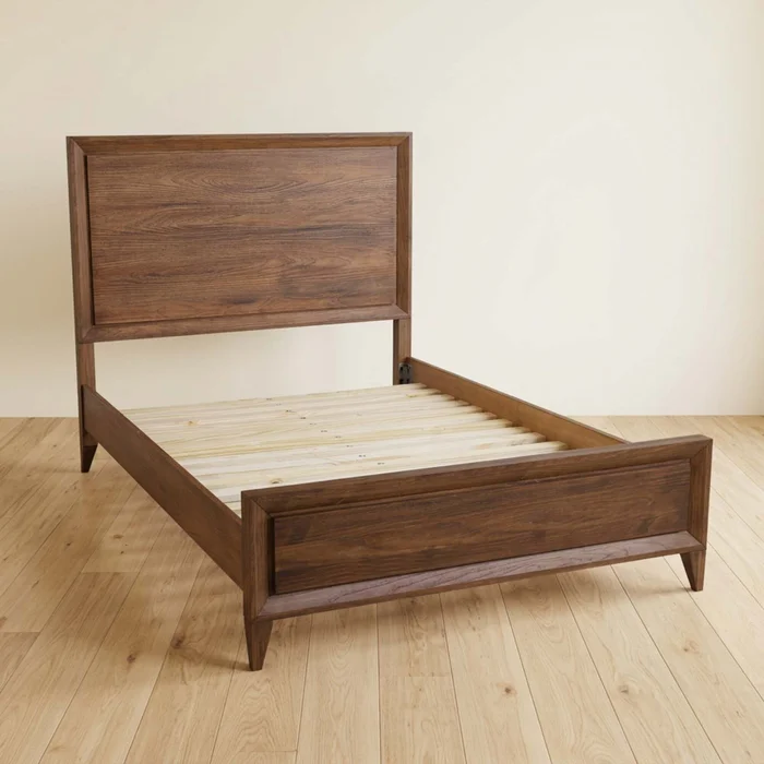 Cama Queen Madera Marron Millenium en Marrón - Dormitorio, Uruguay | Divino