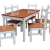 Juego De Comedor 6 Sillas Pino Tratado Blanco Nogal Mexicana en Blanco - Butacas, banquetas y puffs, Uruguay | Soy Hogar, vista 7 de 10