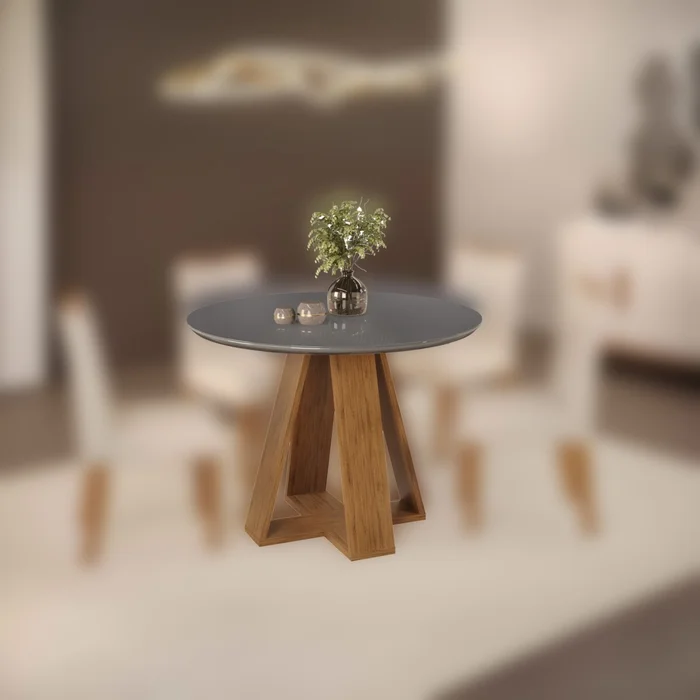 Mesa de Comedor Redonda - Linea Celeste Milán - Gris en Gris - Mesas de comedor, Uruguay | Rústico Hogar, vista 3
