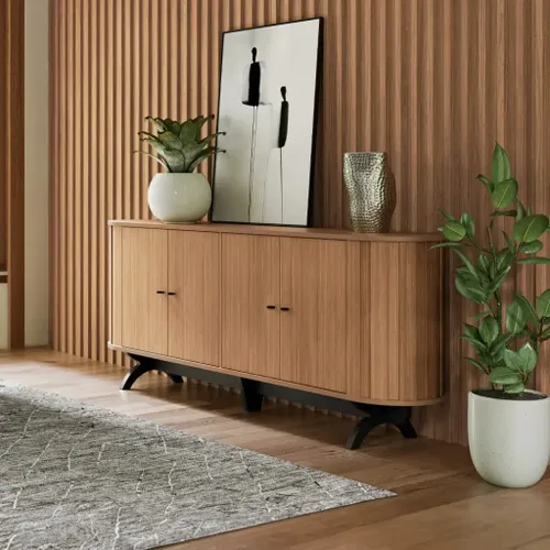 Aparador Curvo 180cm 100% MDF - Linea Factory - Aparadores y recibidores, Uruguay | Balton