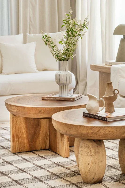 MESA MEDITERRANEO - SUAR - DIAMETRO 75 CMS en Madera natural - Mesas de living, Uruguay | La Iberica, vista 3