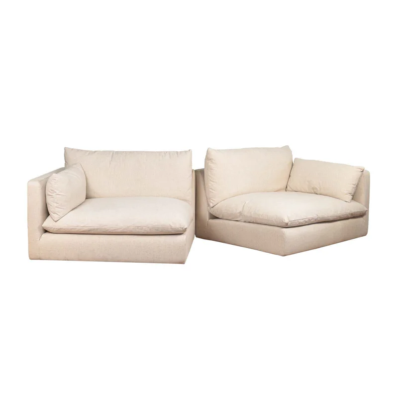 Sofá C/fundas Desmontables 3 Cuerpos Tela Natural-beige La Jola Crudo en Blanco - Sillones y sofás, Uruguay | Divino, vista 5
