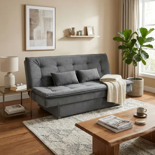 Sofa Cama Esmeralda - Gris en Gris - Sillones y sofás, Uruguay | Rústico Hogar