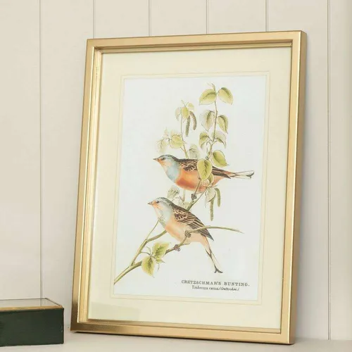 CUADRO BIRDS 3 - MARCO GOLD - 45 X 35 CMS en Dorado - Decoración de pared, Uruguay | La Iberica