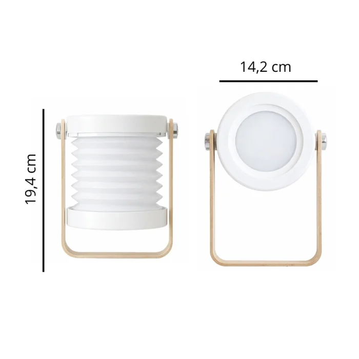 Lámpara De Mesa Mungay Recargable Dimm Blanca en Blanco - Lámparas de mesa, Uruguay | Serlux, vista 6