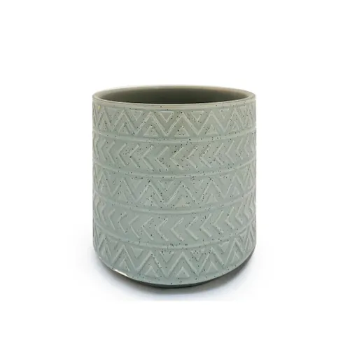 MACETA CERAMICA ZIGZAG D10.5x11.5CM SURTIDO - Macetas, Uruguay | Decohogar